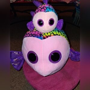 Flippy Multicolor Fish Large 16 In TY Beanie Boo And Baby